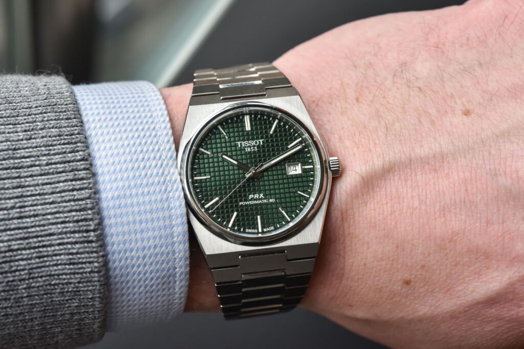 tissot prx green quartz