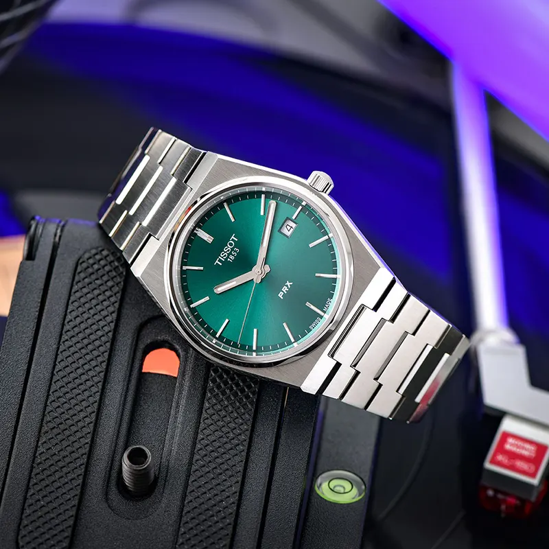 tissot prx green quartz